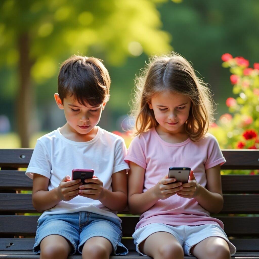 Child showing the emotional impacts of mobile addiction on kids