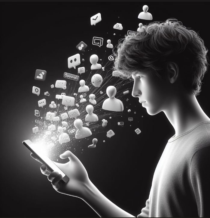 A group of animated children walk with glowing eyes, engrossed in smartphones, showcasing Loss of Interest in Offline Activities in Kids.