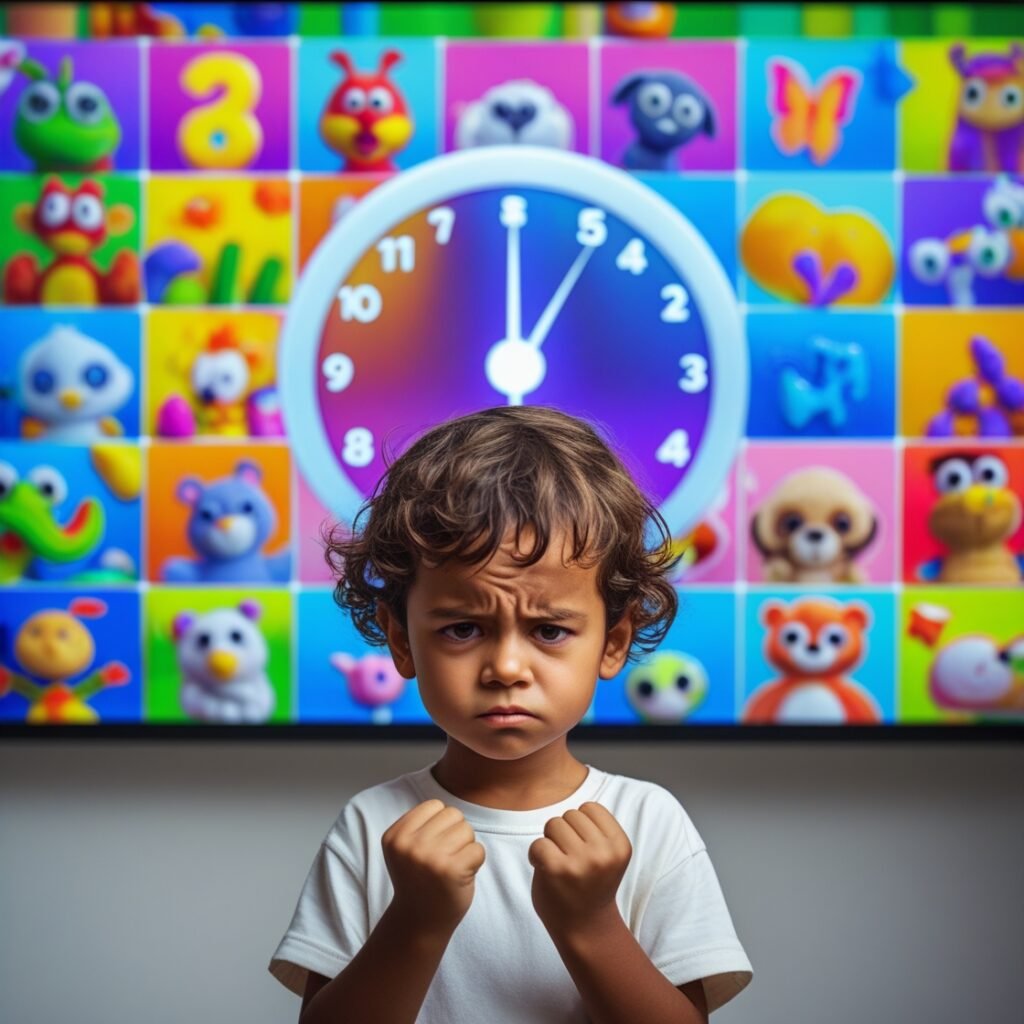 1st class child overwhelmed during a fast-paced image game
