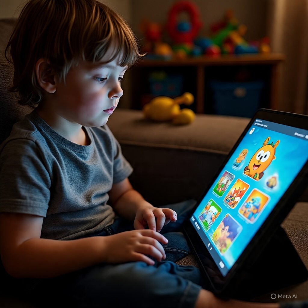 Child showing signs of attention deficit during a game