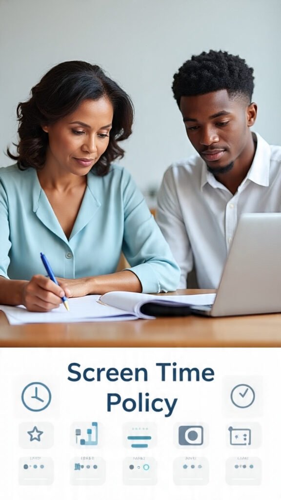 Educators designing a screen time school policy using Focus Fun as a learning tool.