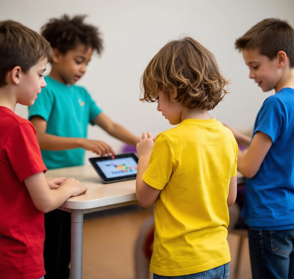 Child hesitant to participate in a game due to low confidence