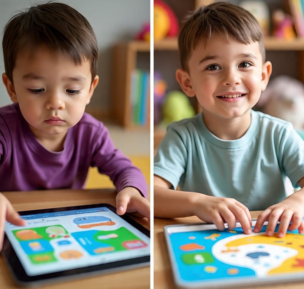 Comparison of passive and active screen time effects on kids brain development in children