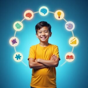 child glowing icon