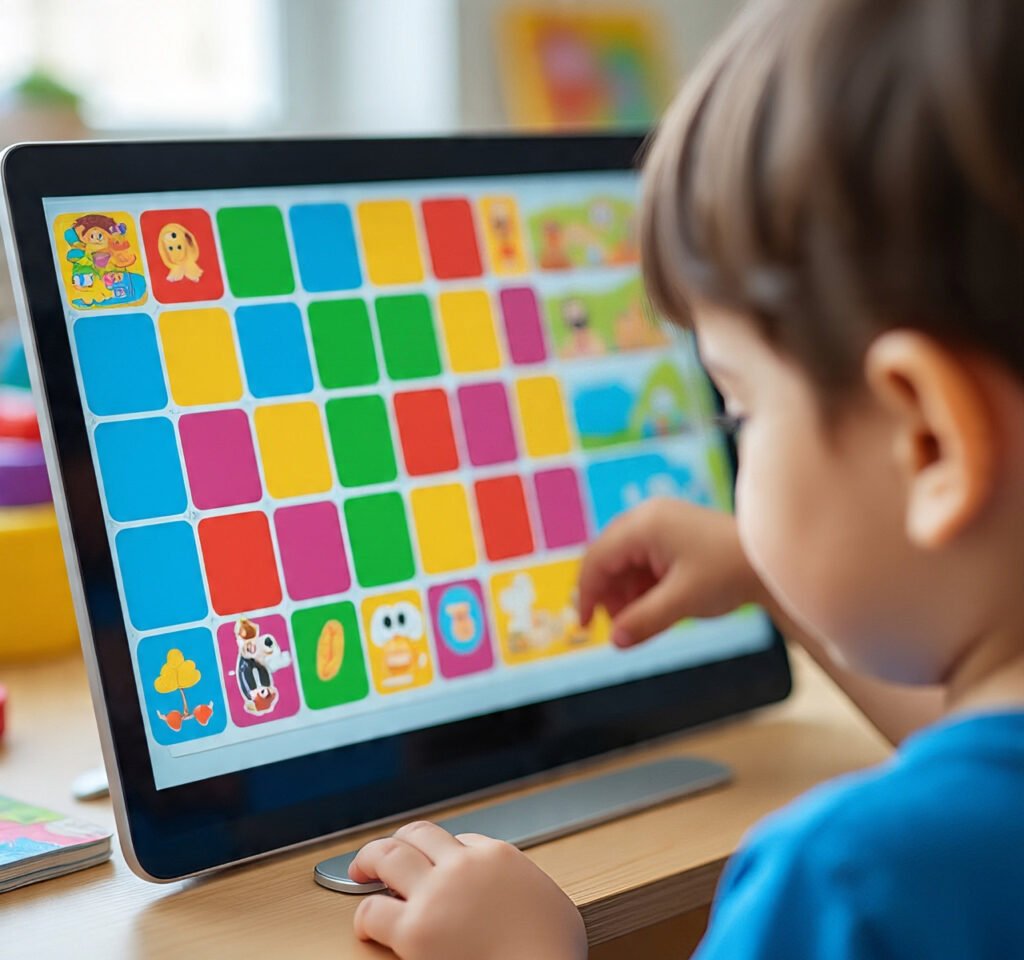 Child mixing up left-right positions in a flip game