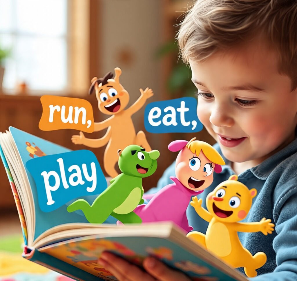 Grammar verbs coming alive through storytelling.