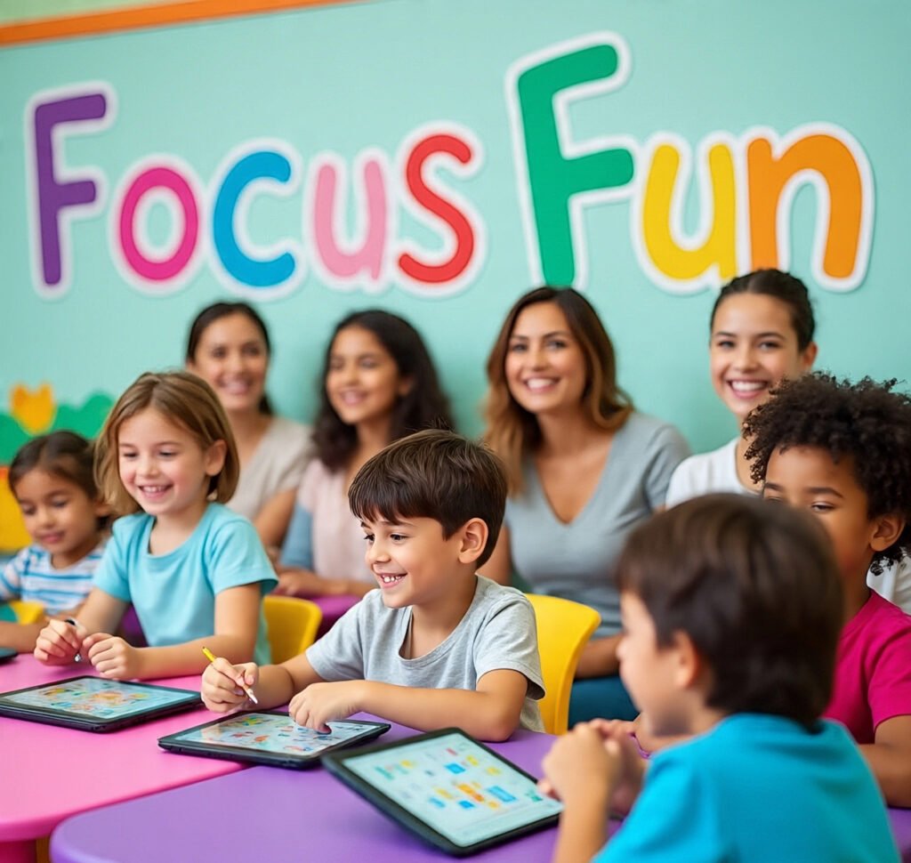 Digital learning platform interface showing various online math games for kids.