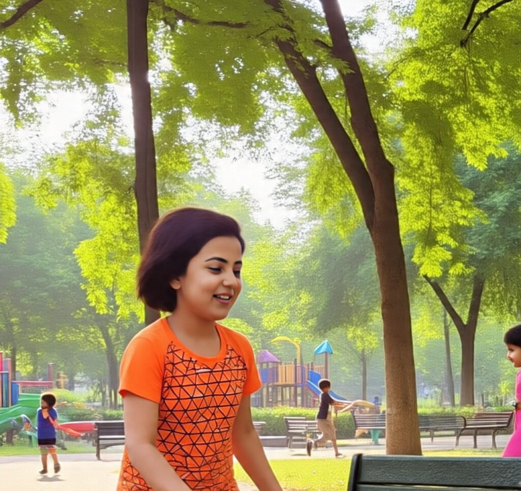 Child enjoying outdoor play as part of balanced screen time.