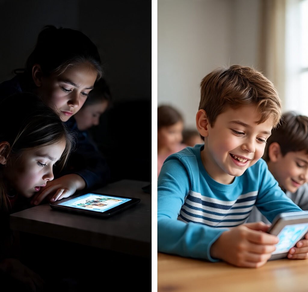 Comparison of homes with and without parental filters.